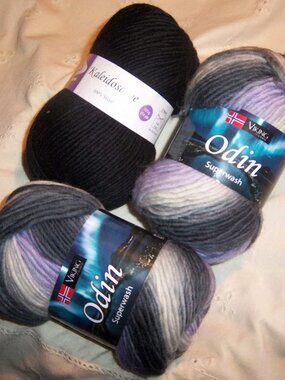 Grab Bag ~ Viking Odin + Kaleidoscope wool yarn ~ 3 * 3.5 oz